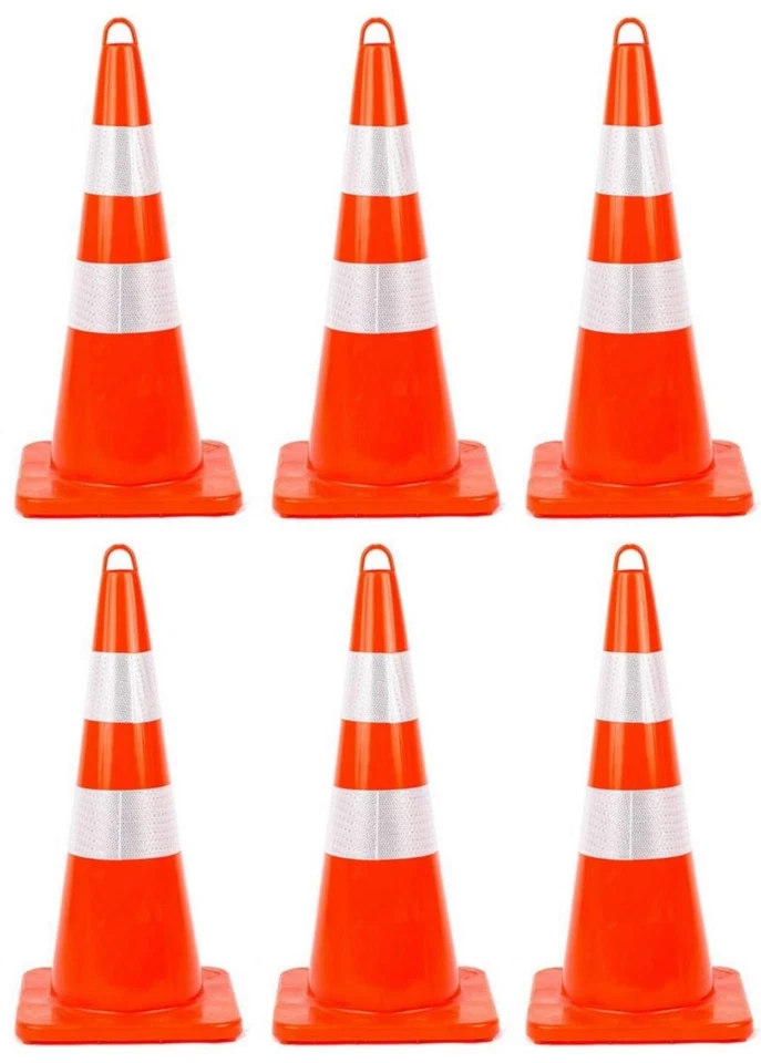 6 pack traffic cones security cones 28 inch - Image 1 of 3