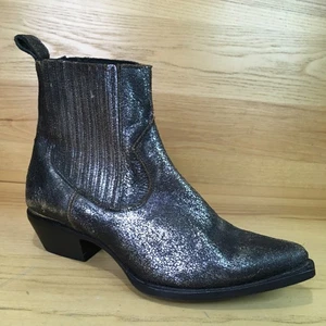 Stivaletto donna Frye Sacha Chelsea in pelle effetto invecchiato metallizzato marrone taglia 7,5 - Foto 1 di 20