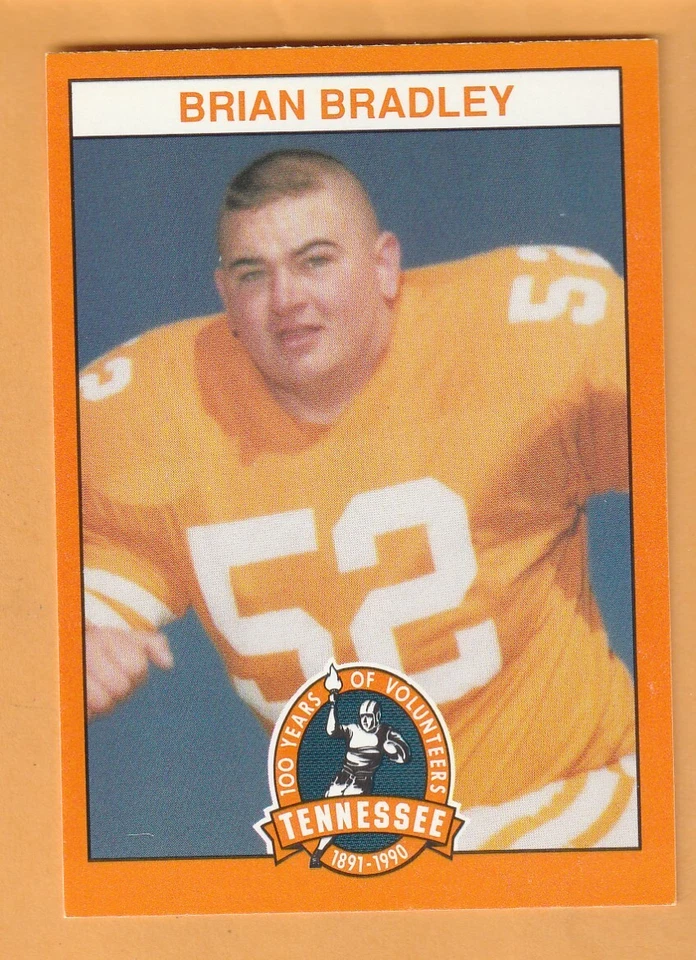 Brian Bradley Tennessee Volunteers 1990 Card #49 Gaithersville Maryland 12Z - Image 1 of 2
