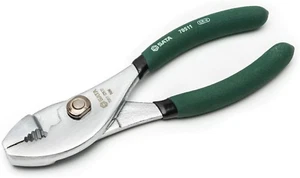 SATA 6-Inch Slip-Joint Pliers, Chrome Vanadium Steel Body, with Green Handles an - Picture 1 of 12