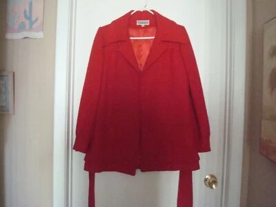 Chaqueta para mujer John Meyer roja de lana talla 12 Foto 1 de 4