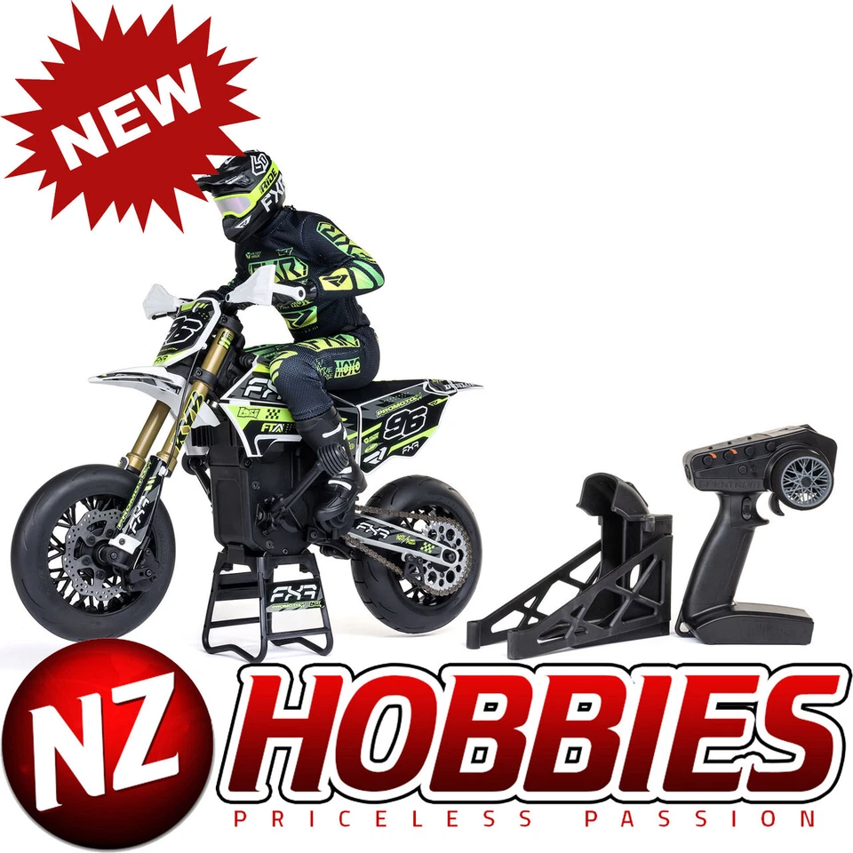 Losi -2272 Promoto-SM 1/4 Super Moto Motorcycle FXR White RTR Basic