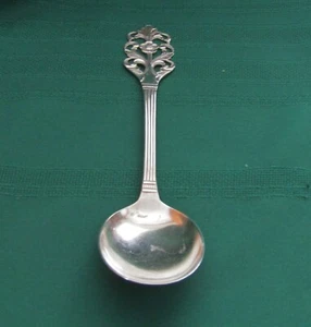 TH. MARTHINSEN NORWAY 830S SILVER VIKING ROSE SERVING SPOON - Picture 1 of 5