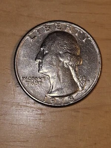1978 D Washington Quarter ERROR Coin "1978" Error* FILLED in "D" IN MINT MARK - Picture 1 of 8