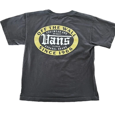 Camiseta Vans negra y dorada con logotipo - niños grande - 100 % algodón  Foto 1 de 4