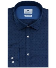 RYAN SEACREST DISTINCTION Men's Ultimate Slim-Fit Dress Shirt Size 17 32/33 B4HP