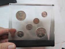 CANADIAN 1964 SILVER COINS LUCITE / ACRYLIC BOOKENDS PAPERWEIGHTS~ EXC COND ~