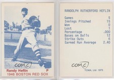 1975 TCMA 1946 Boston Red Sox Blue Back Randy Heflin
