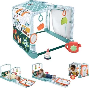 Fisher-Price Baby Playmat 3-In-1 Crawl & Play Activity Gym With 5 Baby Toys For - Picture 1 of 1