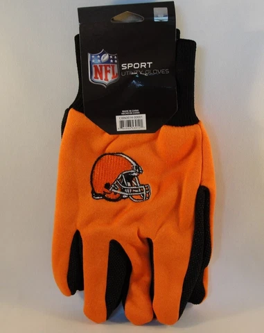 Cleveland Browns NFL Sport Utility Gloves Orange Black Cover