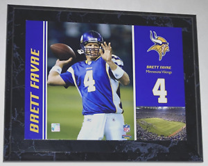 Mounted Memories Minnesota Vikings BRETT FARVE  #4, 10" x 8" Wall Plaque