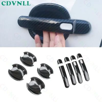 Manija de puerta lateral de fibra de carbono ABS para Volkswagen Jetta 2012-2018 Foto 1 de 4