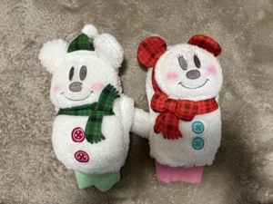 Tokyo Disney Resort Snowman Mickey & Minnie Gloves Mittens 2020 Japan TDR #DD904 - Picture 1 of 2