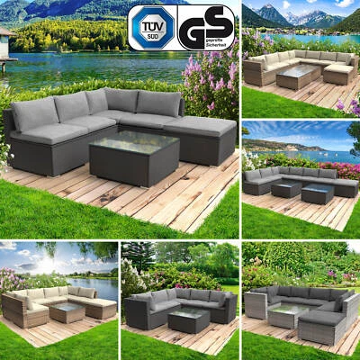 Gartenmöbel Poly Rattan Lounge Möbel ALU Garten Garnitur Sitzgruppe Sofa - Bild 1 von 4