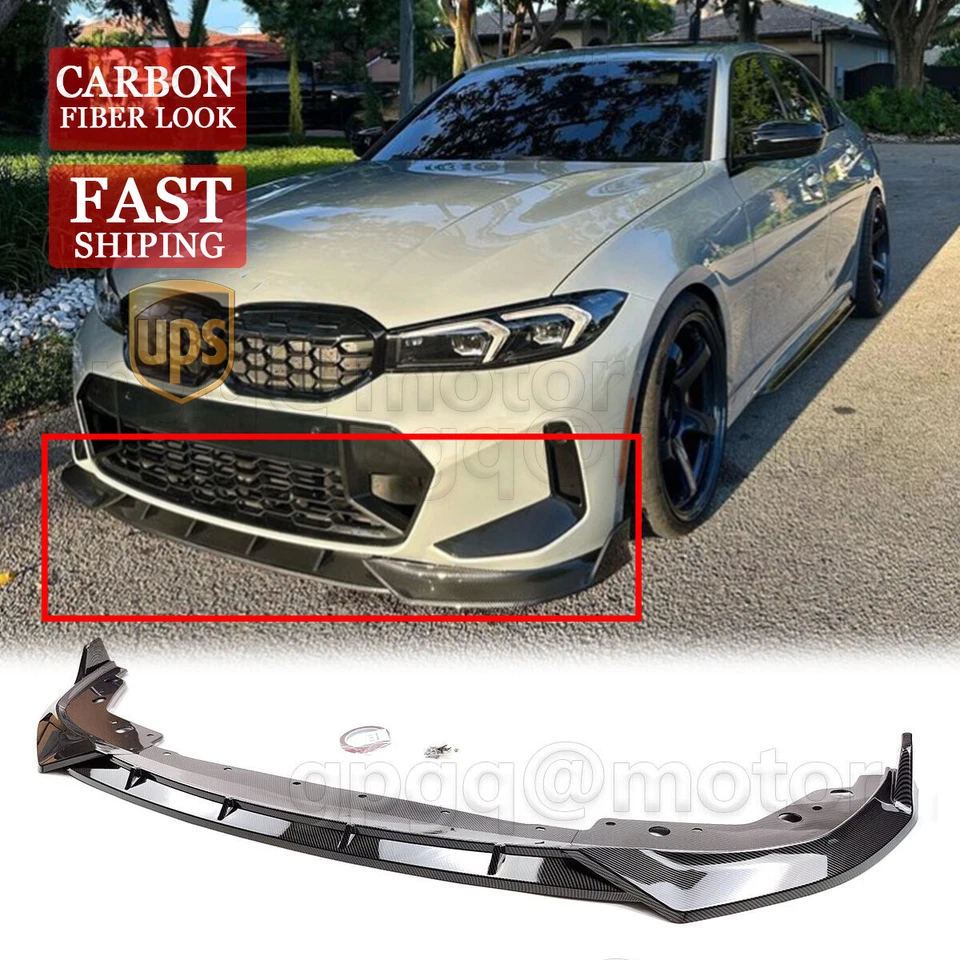 Kit de labios de parachoques delantero de fibra de carbono estilo GT para BMW G20 LCI 330i M340i 2023-2025 GT Foto 1 de 4