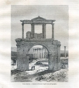 Greece, Adrian's bow ...Antique engraving 1862 - Picture 1 of 1