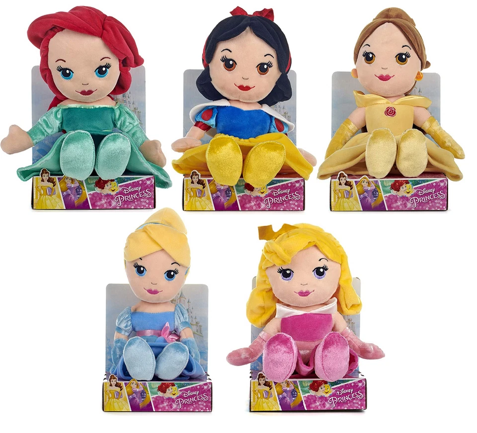 NEW OFFICIAL 10" DISNEY PRINCESS SOFT TOY 25CM CINDERELLA SNOW WHITE ARIEL - Image 1 of 1