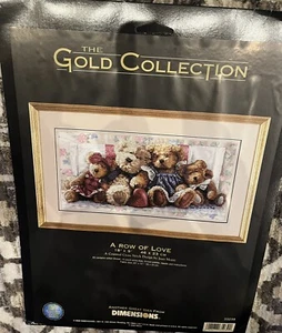 RARE Dimensions Gold Collection Row of Love 35039 Cross stitch kit - Bild 1 von 3
