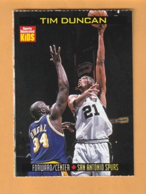 Tim Duncan San Antonio Spurs 1998 Sports Illustrated for Kids II Wake Forest 9T - Image 1 of 2