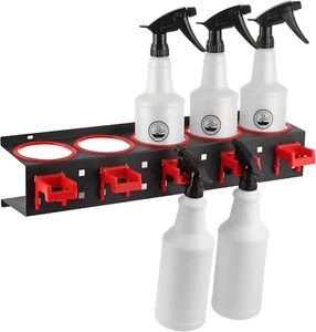 Wall Mount Spray Bottle Holder Hanging Rail Car Detailing Tools Hanger - Picture 1 of 7