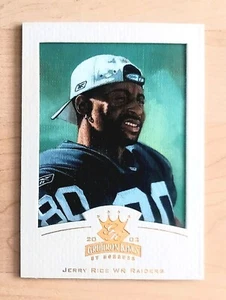 2002 Donruss Gridiron Kings JERRY RICE White Framed Parallel Card RAIDERS - Picture 1 of 2