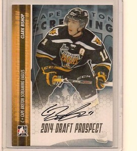 CLARK BISHOP 2014 LEAF IN THE GAME ITG DRAFT PROSPECTS ON CARD GOLD AUTO /20