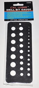 MEDIDOR DE BROCA DE ACERO 29 ORIFICIOS FRACCIONARIOS TAMAÑOS 1/16" a 1/2" PERNOS ÍNDICE MEDIDOR - Imagen 1 de 1
