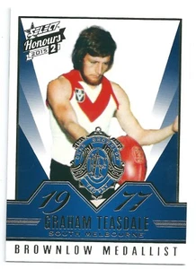 2015 Select Honours 2 Brownlow Gallery (BG79) Graham TEASDALE South Melbourne - Bild 1 von 1