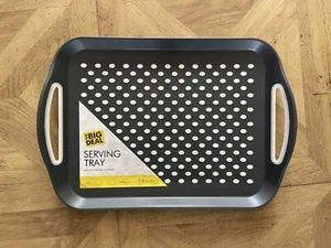 Anti-Slip Plastic Serving Tray With High Non Grip Rubber Surface UK - Picture 1 of 4