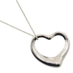TIFFANY&Co. Elsa Peretti Open Heart Large Necklace Silver925 20g Women - Picture 1 of 9