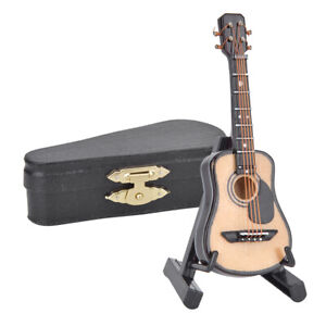 8cm Miniature Acoustic Guitar Model Wooden Guitar Decor Musical Instrument ⊹