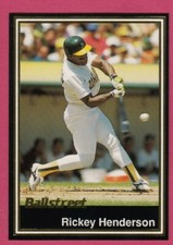 1991 Ballstreet # 21 Rickey Henderson Baseball Card
