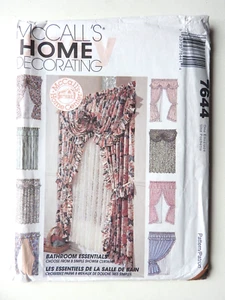 McCalls 7644 sewing pattern Home Decor - Bathrooms  Shower Curtains UNCUT UNUSED - Picture 1 of 2