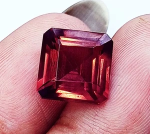 8.80 Ct Natural Rhodolite Garnet Loose Gemstones Octagon Shape Certified - Picture 1 of 6