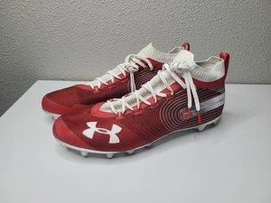 Under Armour US Größe 15 Spotlight MC Fußballschuhe 3020675-600 rot weiß  - Bild 1 von 12