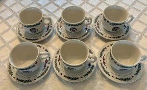 Disney Mickey Mouse “Twas the Night Before Christmas” 6 Cups & 6 Saucers - Picture 1 of 7
