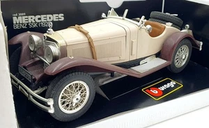 Burago 1/18 Scale Diecast 3009 - 1928 Mercedes Benz SSK - Cream - Picture 1 of 5