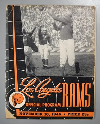 Los Angeles Rams vs Chicago Bears November 10th 1946 Official Game Program - Image 1 of 3
