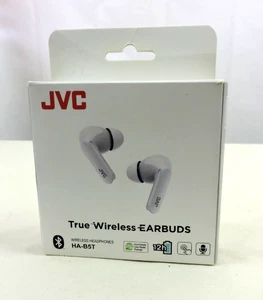 JVC True Wireless Earbuds HA-B5T Rechargeable White Touch Control w Case - Picture 1 of 2