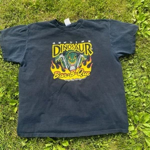 Vintage Syracuse New York Dinosaur BBQ Restaurant 90s Graphic T-Shirt Size XL - Picture 1 of 5