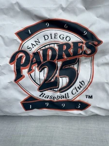 Vintage 1990s San Diego Padres Baseball White Gym Duffle Bag BOA SGA - Picture 1 of 6