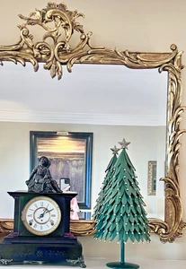 Neu mit Etikett bezaubernder grüner Weihnachtsbaum Martha Stewart aus schwerem Metall, goldene Kugeln & Stern - Bild 1 von 12
