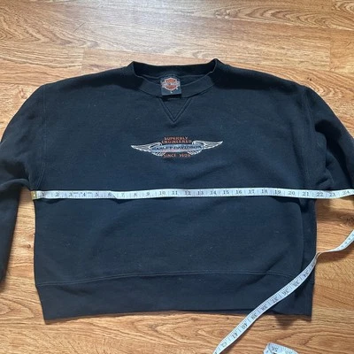 Sudadera negra Harely Davidson para mujer talla grande. H-D de Erie PA Foto 1 de 4