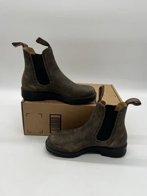 Bota de tornozelo Blundstone BL1448 feminina Reino Unido 3,5 tamanho EUA 6,5 couro marrom rústico Chelsea - Imagem 1 de 4