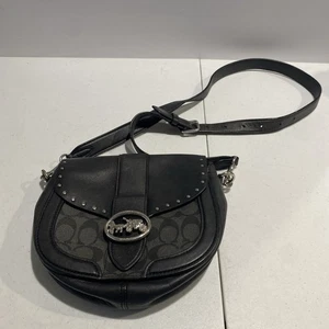 Coach Gramerey Umhängetasche schwarz Leder Crossbody 9” x 8” - Bild 1 von 13