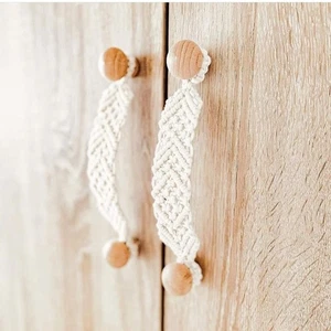 Hand-woven Window Cabinet Drawer Handles Door Wardrobe Handle Sliding Door Knob - Picture 1 of 5