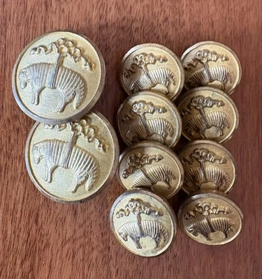 (10) BROOKS BROTHERS 346 Blazer Replacement Waterbury Gold Tone Buttons Set /10 - Image 1 of 3