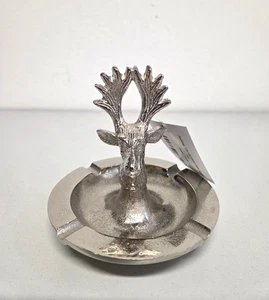 Aschenbecher Elch  Alu/Nickel  Hazenkamp 13 x 13 x 13cm - Bild 1 von 3