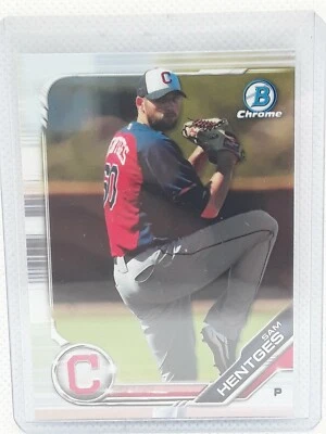 Sam Hentges 2019 Bowman Chrome Baseball Prospect #BCP-246 - Cleveland Indians - Image 1 of 2