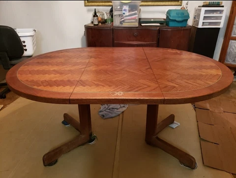 Danish Teak Style Extendable Dining Table Cover